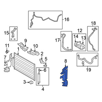 Nissan OE - Left Radiator Support Air Deflector