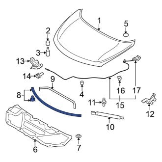 Nissan Murano Hood Weatherstripping Seals — CARiD.com