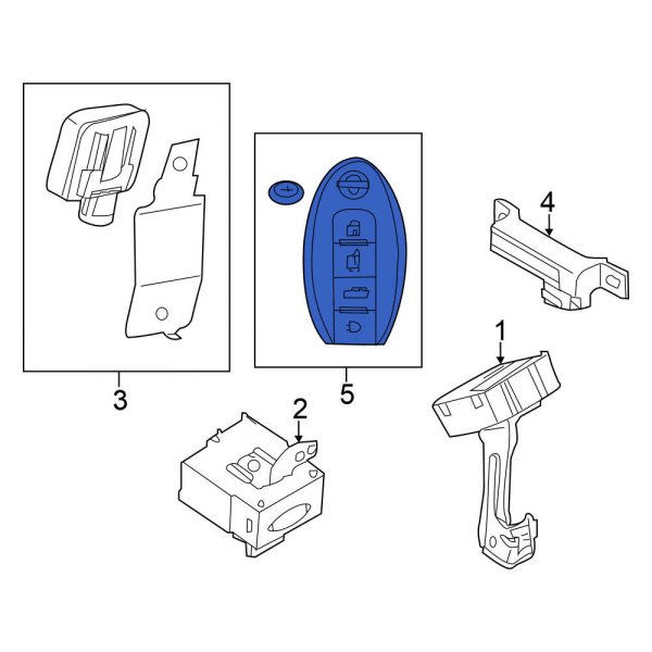 Nissan OE 285E31AA7A Keyless Entry Transmitter