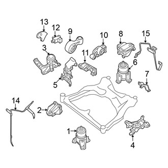 Nissan OE - Engine / Transaxle - Engine & Transmission Mounting (FWD 3.5L)