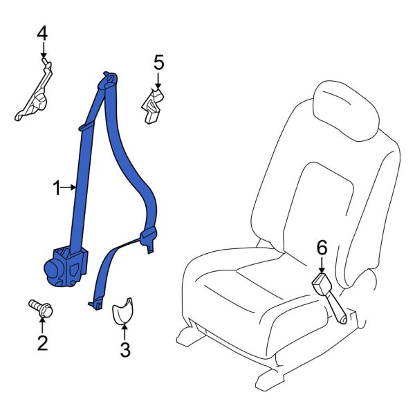 Seat Belt Lap and Shoulder Belt