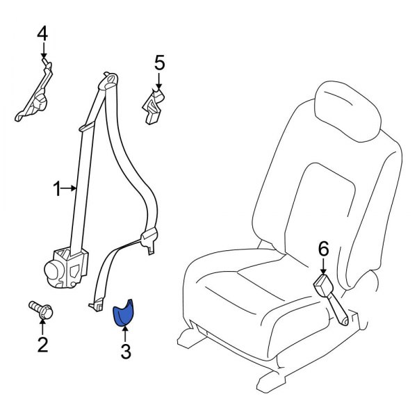 Seat Belt Anchor Plate Cover