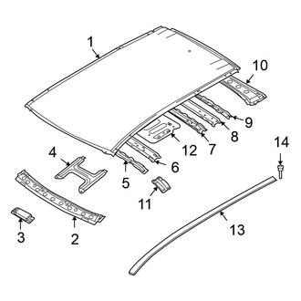 Nissan OE - Roof - Exterior Trim (W/O Sunroof), (Sport Utility)