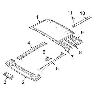 Nissan OE - Roof - Exterior Trim (With Sunroof)