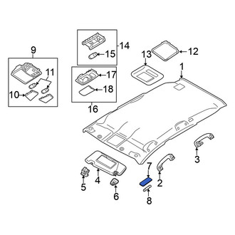 Nissan OE - Sun Visor Light