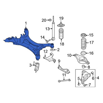 Nissan OE 55400JP00A - Rear Suspension Subframe Crossmember