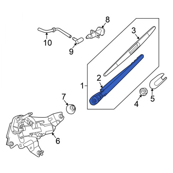 Back Glass Wiper Arm