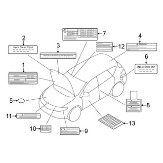 Nissan OE - Information Labels - Labels (Convertible)