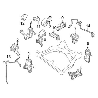 Nissan OE - Engine / Transaxle - Engine & Transmission Mounting (Convertible 3.5L)