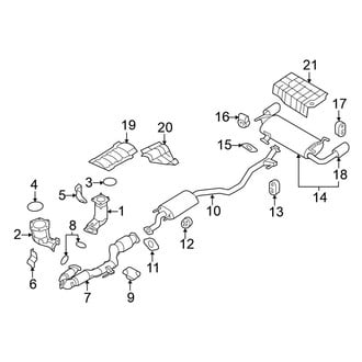 Nissan OE - Exhaust System - Exhaust Components (CrossCabriolet)