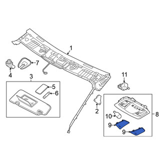 Nissan OE - Right Map Light Lens