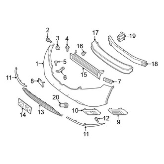 Nissan OE - Front Bumper - Bumper & Components (Platinum / S / SL / SV)