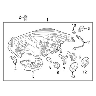 Nissan OE - Front Lamps - Headlamp Components (Halogen), (3.5L)