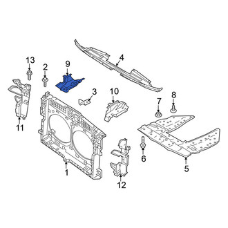 Nissan OE - Front Right Upper Radiator Support Air Deflector
