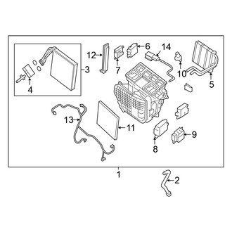 Nissan OE - Air Conditioner & Heater - Evaporator & Heater Components