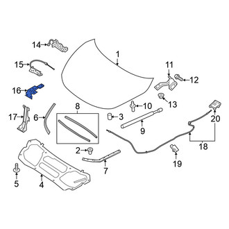 Nissan OE - Upper Hood Latch Bracket