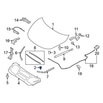 Nissan OE - Front Hood Stop Buffer