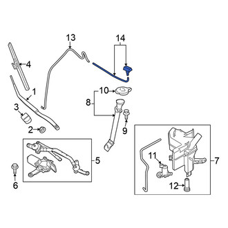 Nissan OE - Front Left Windshield Washer Nozzle