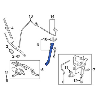 Nissan OE - Front Washer Fluid Reservoir Filler Pipe