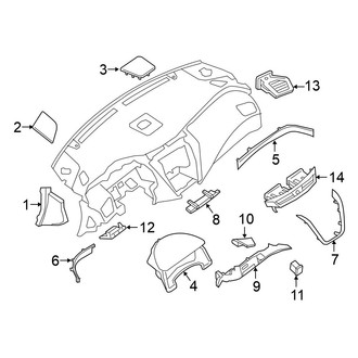 Nissan OE - Instrument Panel Components (3.5L)