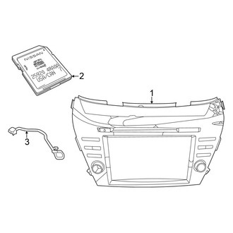 Nissan OE - Instrument Panel - Sound System (Display Unit, With Navigation), (3.5L)