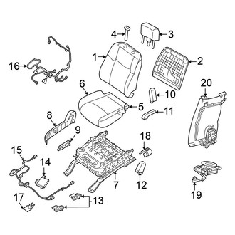 Nissan OE - Seats & Tracks - Passenger Seat Components (With Power)