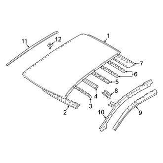 Nissan OE - Roof - Exterior Trim (W/O Sunroof)
