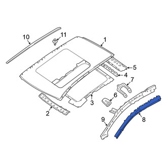 Nissan OE - Right Roof Side Rail Reinforcement