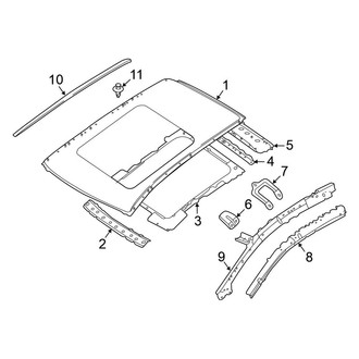 Nissan OE - Roof - Exterior Trim (With Sunroof)