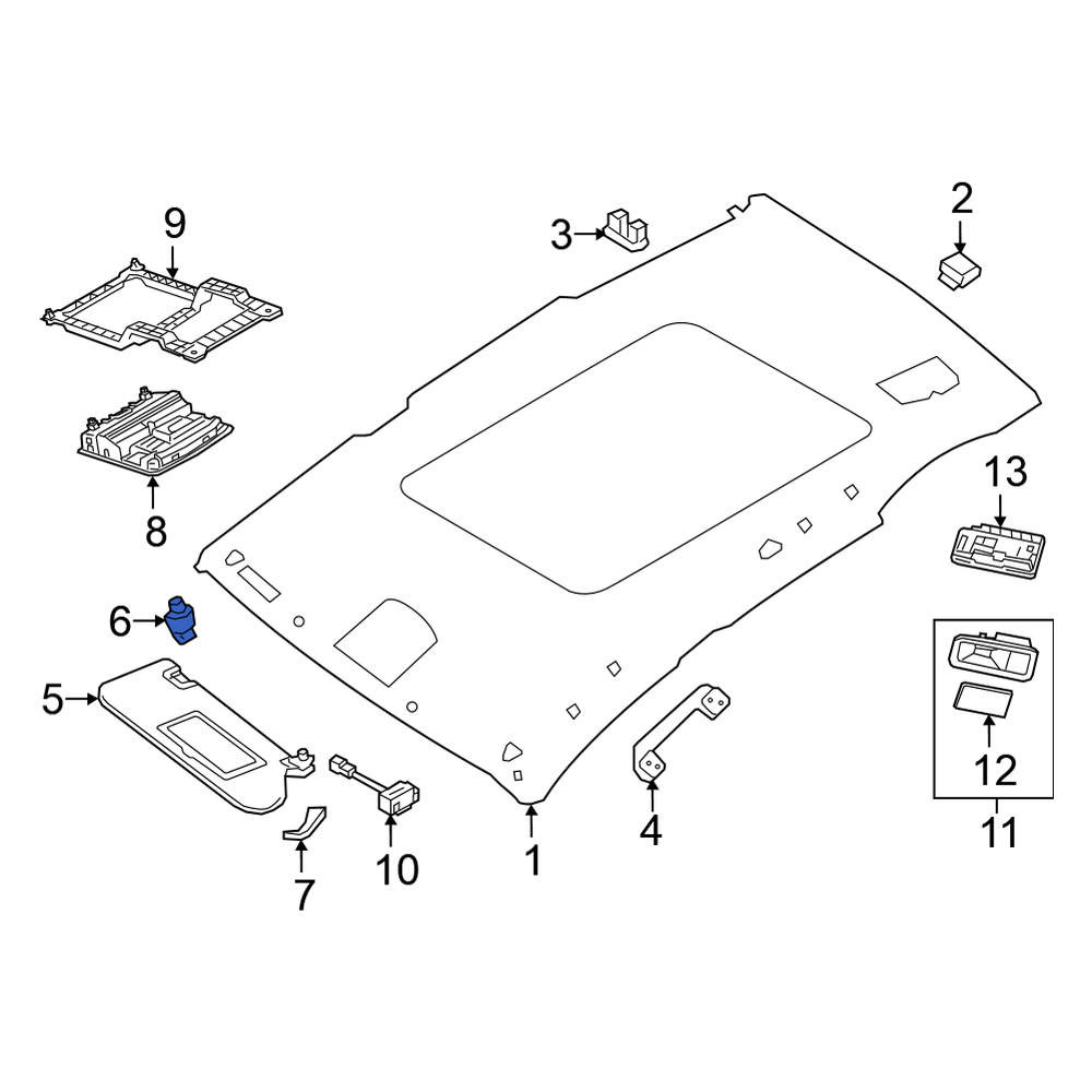 Nissan OE 964099DM0B - Sun Visor Holder