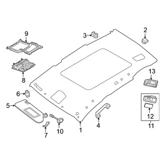 Nissan OE - Roof - Interior Trim (With Sunroof)