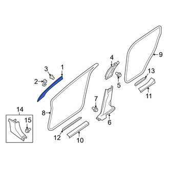 Nissan OE - Left Body A-Pillar Trim Panel