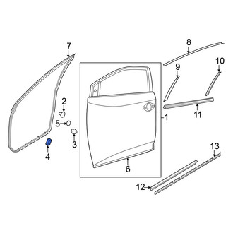 Nissan OE - Front Door Shell Insulator