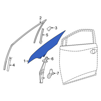 Nissan OE - Front Right Door Glass