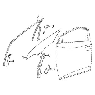 Nissan OE - Front Door - Glass & Hardware