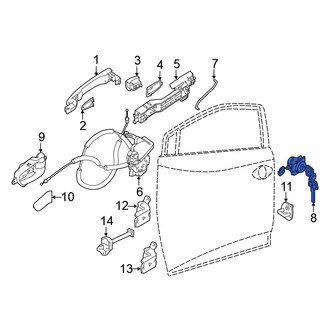 Nissan OE - Front Left Door Lock Cylinder