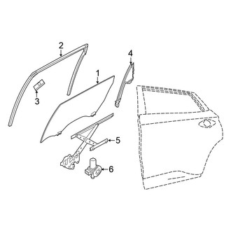 Nissan OE - Rear Door - Glass & Hardware