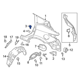 Nissan OE - Rear Lower Door Lock Striker Plate