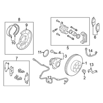 Nissan OE - Rear Suspension - Brake Components (Platinum / S / SL / SV FWD)