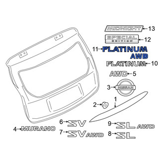 Nissan OE - Rear Hatch Emblem
