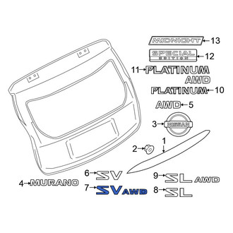 Nissan OE - Rear Hatch Emblem