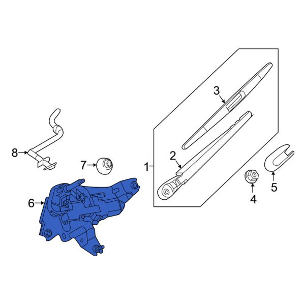 Back Glass Wiper Motor