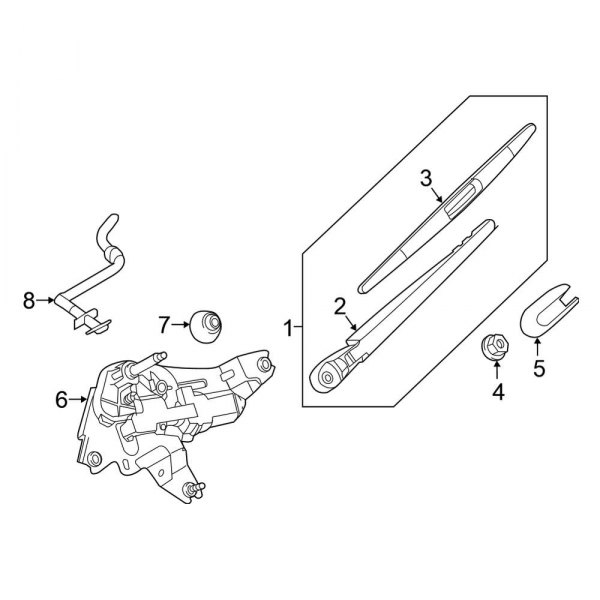 Lift Gate - Wiper & Washer Components