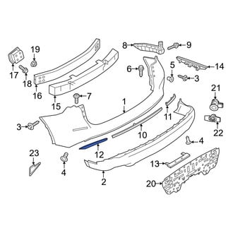 Nissan OE - Rear Left Upper Bumper Trim