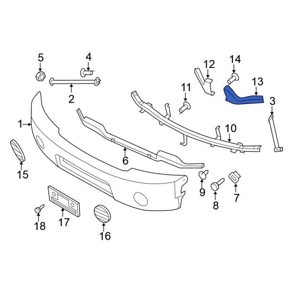 Bumper Impact Absorber Bracket