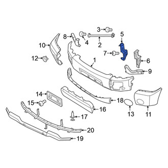 Nissan OE - Front Right Upper Bumper Face Bar Bracket