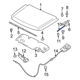 Nissan OE - Left Hood Lift Support