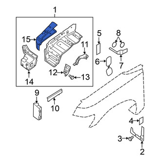 Nissan OE - Front Right Outer Fender Apron Reinforcement