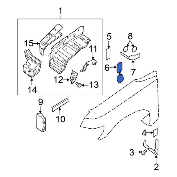 Fender Apron Grommet