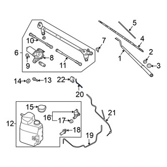 Nissan OE - Front Right Windshield Washer Hose